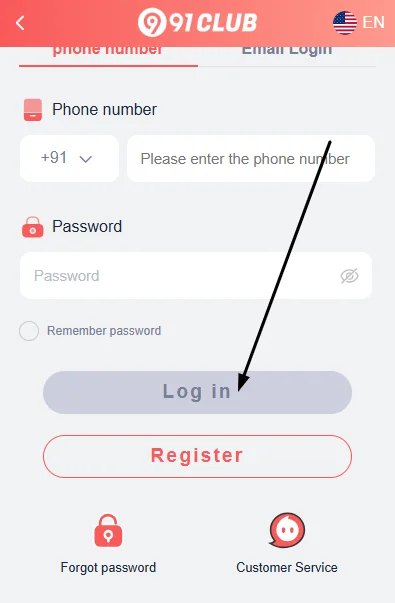 Click on Login and view your dashboard
